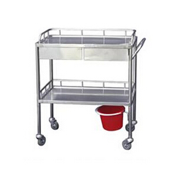 不銹鋼雙抽屜治療車 GL-111